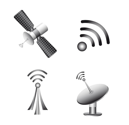 Wireless Technology and communication icons. vectorのイラスト素材