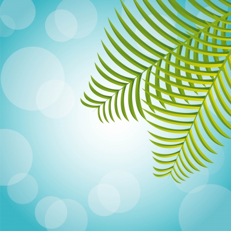 palm over blue background, natureのイラスト素材