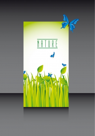 nature brochure with shadowのイラスト素材