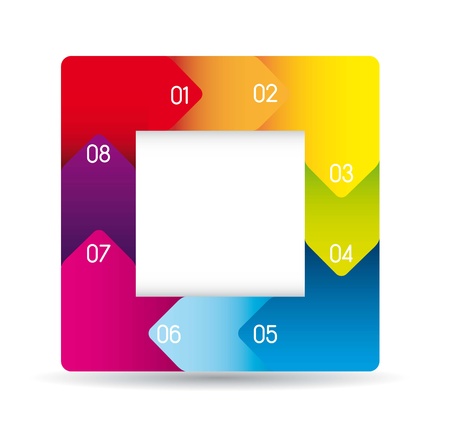 rainbow design of advertisement numbers. vector illustrationのイラスト素材