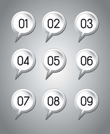 balloons text with numbers over gray background. vector illustrationのイラスト素材