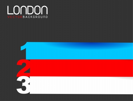 Flag london and numbers over black backgroundのイラスト素材