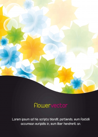 flower with space for copy, background. vector illustrationのイラスト素材