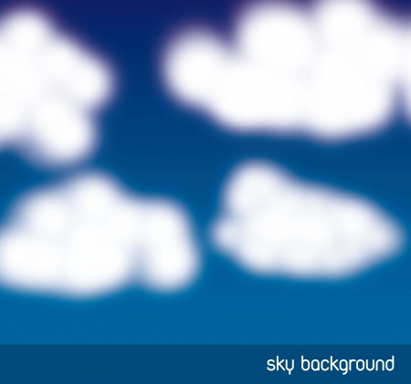 white clouds over blue background. vector illustrationのイラスト素材