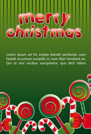 christmas candies with space for copy illustrationのイラスト素材