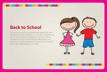 reminder card of  back to school vector illustrationのイラスト素材