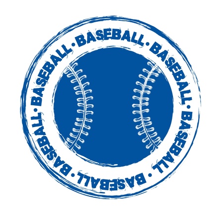 blue baseball seal isolated over white background. vector illustrationのイラスト素材