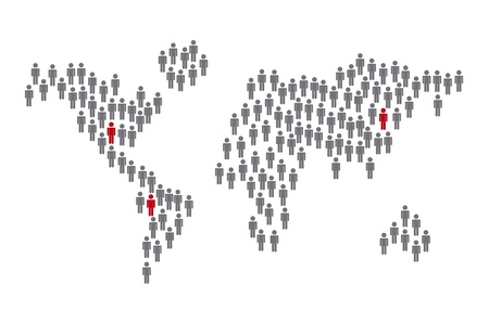 map with men over white background. vector illustration のイラスト素材