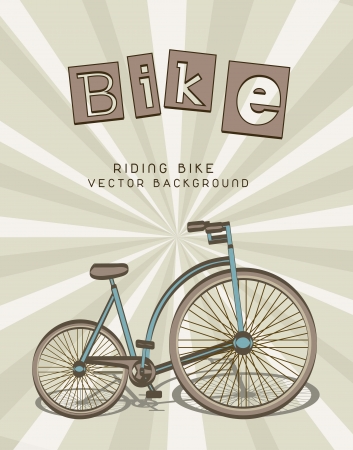 cute bike over beige background. vector illustrationのイラスト素材