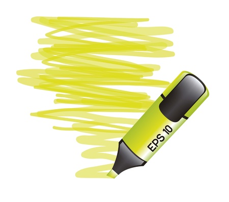 green highlighter with space for copy over whtie background. vectorのイラスト素材