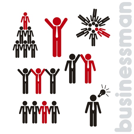 businessman icons over white background illustrationのイラスト素材
