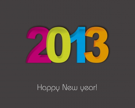 2013 new year over gray background illustrationのイラスト素材