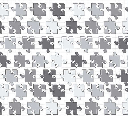 gray puzzles over paper notebook, pattern illustrationのイラスト素材