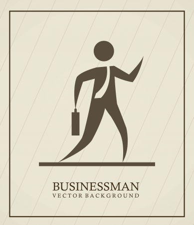 businessman over vintage backgroundのイラスト素材