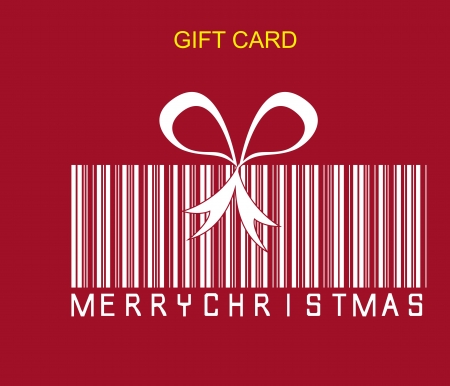 gift concept with codebar over red backgroundのイラスト素材