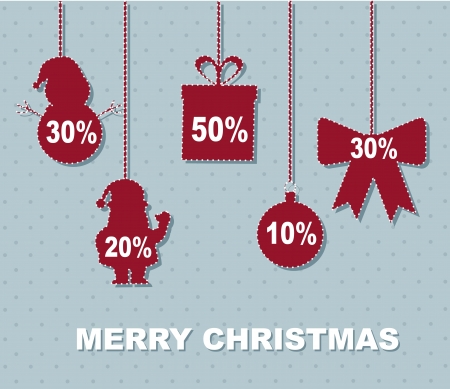 merry Christmas announcement holding discount. のイラスト素材