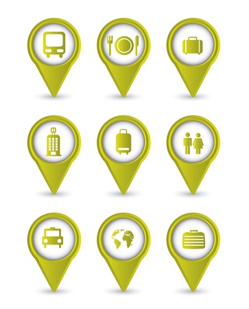 travel icons isolated over white background. vector illustrationのイラスト素材