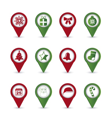 christmas icons over white background. vector illustrationのイラスト素材