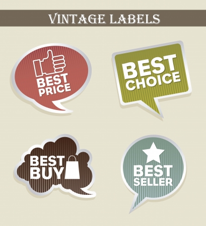 vintage labels over beige background. vector illustrationのイラスト素材