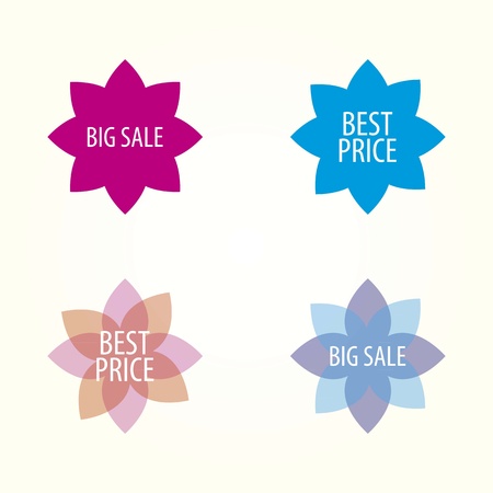 Best price labels, whit colorsのイラスト素材