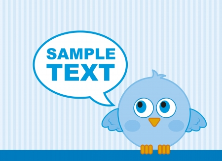 blue bird with balloons text over blue background. vector illustrationのイラスト素材