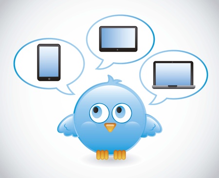 blue bird with balloons text over gray background. vector illustrationのイラスト素材
