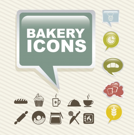 bakery icons over vintage background. vector illustrationのイラスト素材