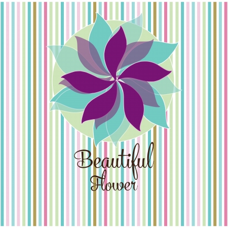 Flower icon with colorful stripes background vector illustrationのイラスト素材