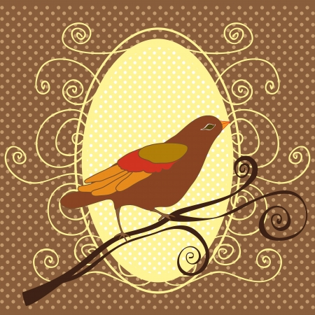 Birds icons background of dots vector illustrationのイラスト素材