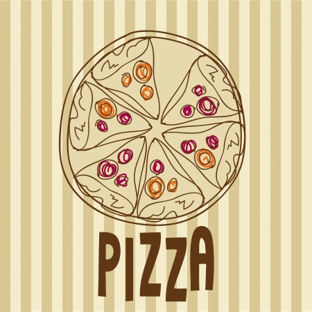 Art, vintage background for pizzeria vector illustrationのイラスト素材