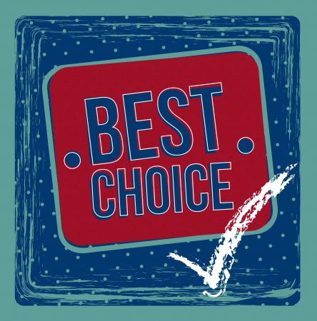 best choice label over blue background. vector illustrationのイラスト素材