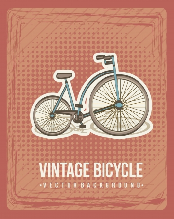 vintage bike announcement, vintage style. vector illustrationのイラスト素材