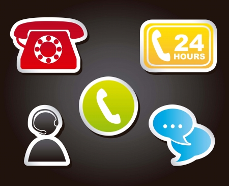 movile icons over black background. vector illustrationのイラスト素材
