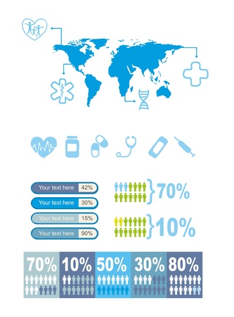 blue medical icons over white background. vector illustrationのイラスト素材