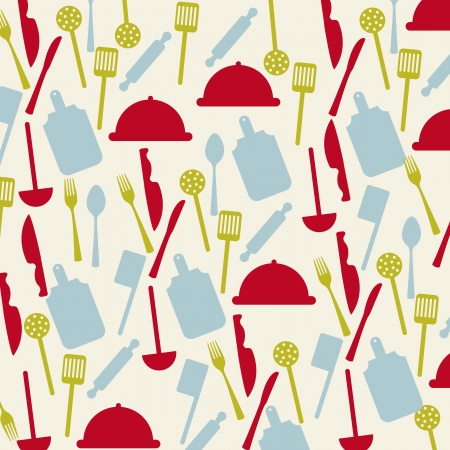 vintage cutlery icons over beige background. vector illustrationのイラスト素材