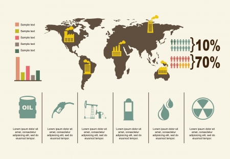 oil icons over beige background. vector illustrationのイラスト素材