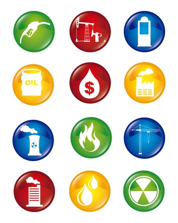 oil icons over white background. vector illustrationのイラスト素材