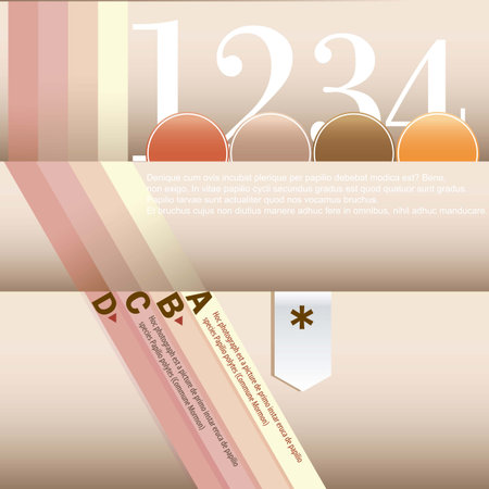 Soft color Design template, for infographics, numbered banners のイラスト素材