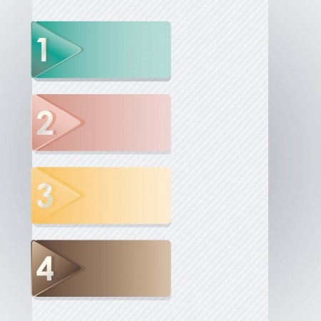 Numbers Icons with retro colors. Vector illustrationのイラスト素材