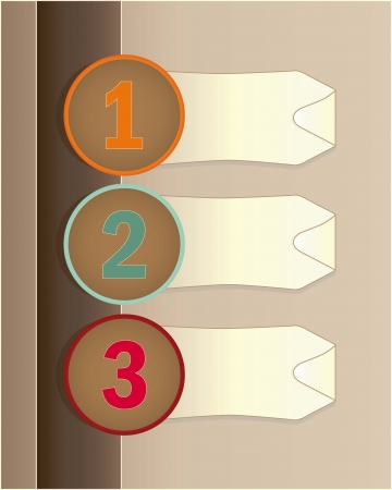 Little notes with numbers on vintage backgroundのイラスト素材