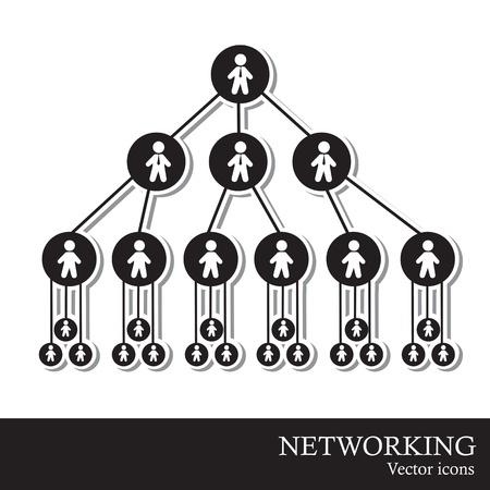 Networking of people over white background vector illustrationのイラスト素材