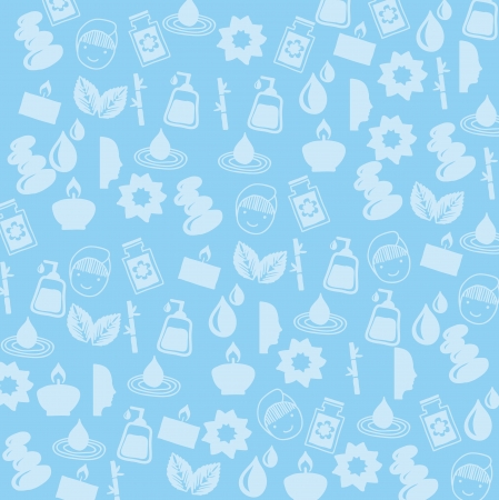 spa icosn over blue background. vector illustrationのイラスト素材