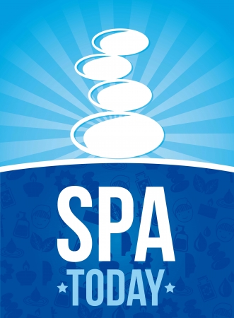 spa background over blue background. vector illustrationのイラスト素材