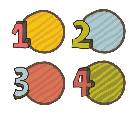numbers drawing over white background. vector illustrationのイラスト素材
