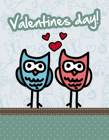 happy valentines day card over blue background. vectorのイラスト素材