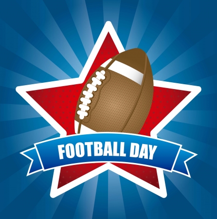 american football over blue background. vector illustrationのイラスト素材