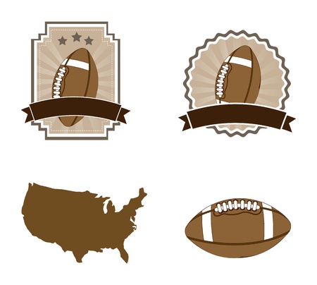 american football over white background. vector illustrationのイラスト素材