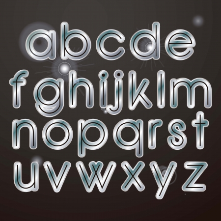 Sparkle elegant silver letters on a dark backgroundのイラスト素材