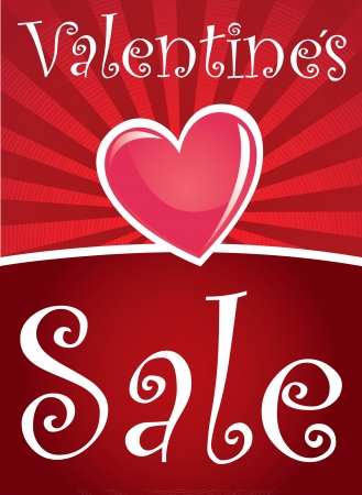valentines sale with a heart over red backgroundのイラスト素材