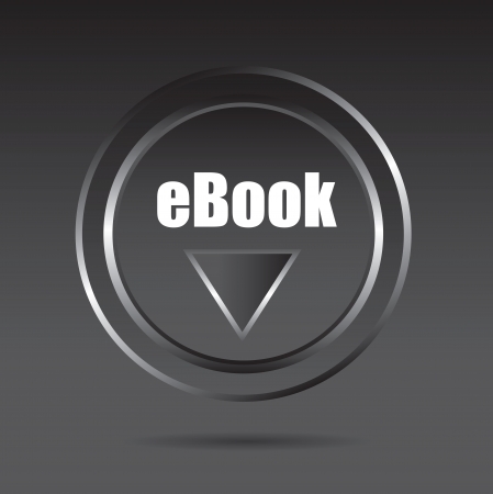 Ebook download button over black background vector illustrationのイラスト素材